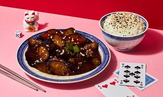 Crea tu bol Berenjena china salteada 自制碗盘 炒茄子