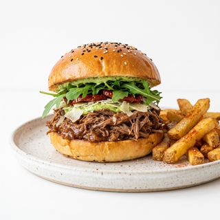 Pulled Beef Brunch Burger