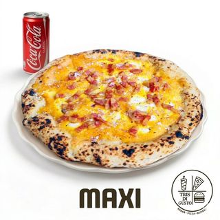 Pizza carbonara MAXI con bibita