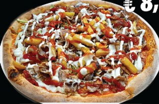 Menù pizza kebap