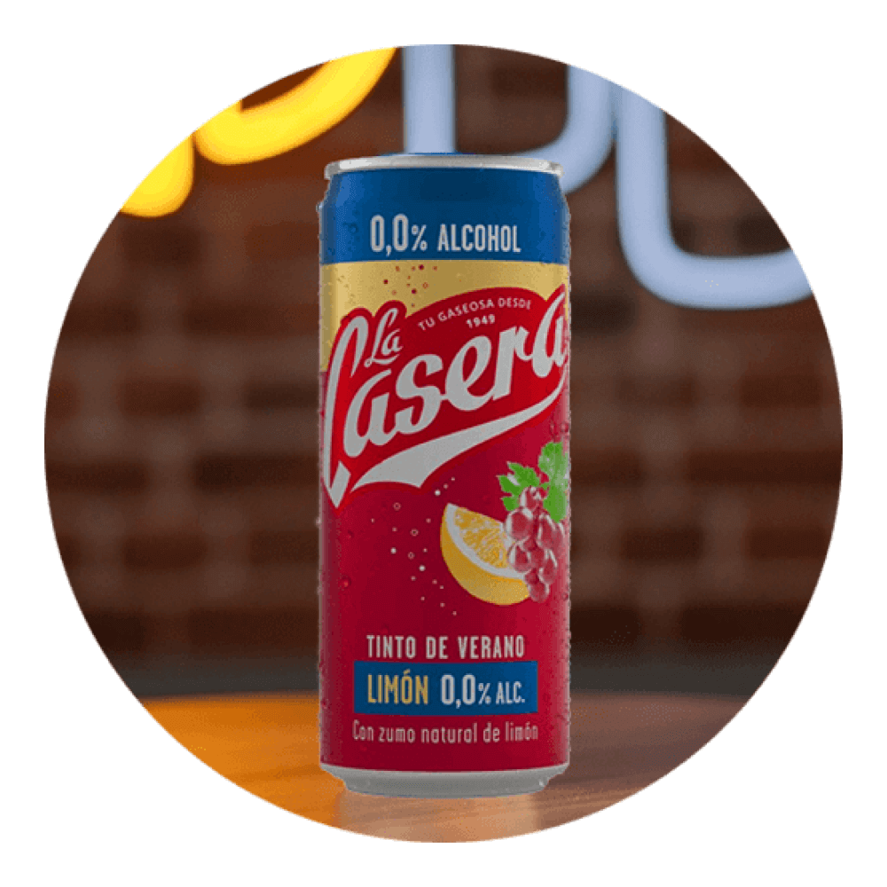 Tinto de verano con limón 0,0% "La Casera" 33cl