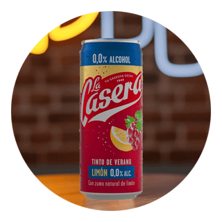 Tinto de verano con limón 0,0% "La Casera" 33cl