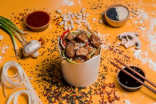 ბრინჯის ატრია ქათმის ხორცით