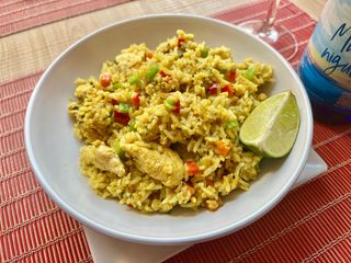 Arroz al Curry Verde de Ternera