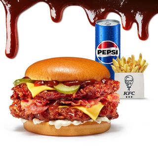 Double Kentucky BBQ&Bacon Glassato Menu