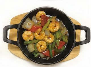 Langostino salteado al estilo asiático