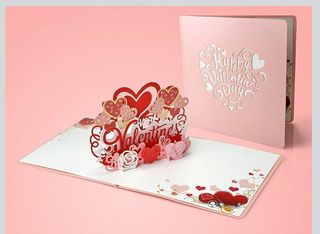 Cartão Pop-up - Happy Valentine`s