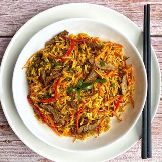 Singapore Beef Fried Rice