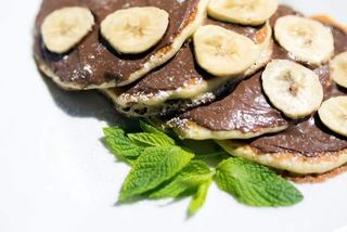 Pankejki z nutellą i bananami