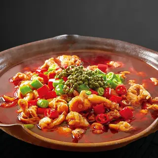 鲜椒美蛙 Rana guisada con pimienta de Sichuan