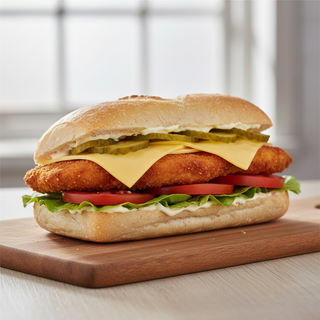 Sandwich cu piept de pui și bacon