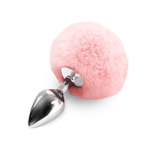 Металева Анальна Пробка З Помпоном Alive Fluffy Plug Art Of Sex M Baby Pink