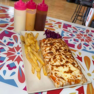 Menú Gratinado Taco FRANCÉS  con Pollo corgiente