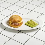 Бургер-скрэмбл с ветчиной