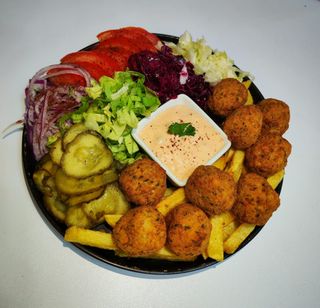 Shaorma falafel farfurie