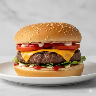 Hamburguesa Clásica con Patatas Fritas