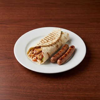 Chicken Shawarma with 2 Sausages