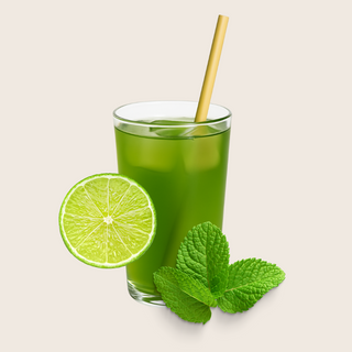 Té helado de menta, limón y lima