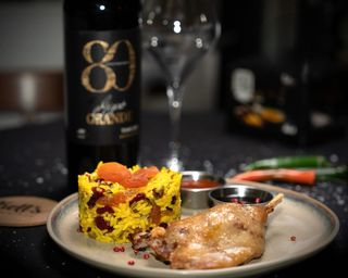 Pulpa de rata cu orez si fructe confiate