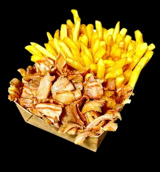 PAPA KEBABOX (mieso 200g + frytki/warzywa 150g)
