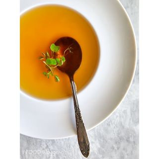 Clear consomme soup