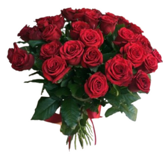 5 czerwonych róż ( długość 60 cm )