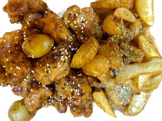 Pollo Frito  Con Salsa De Soja