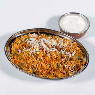 Prawn challa biryani