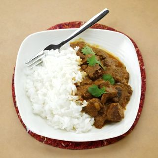Lamb curry with rice
