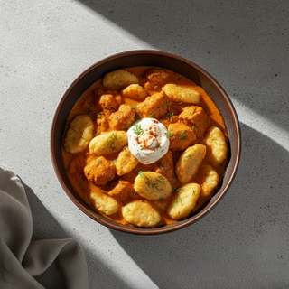 Paprikaș de pui cu găluște de casă