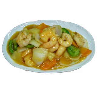 45. gambas con salsa picante