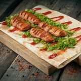 მექსიკური ჰოთ-დოგი "სუპერი" ლავაშით