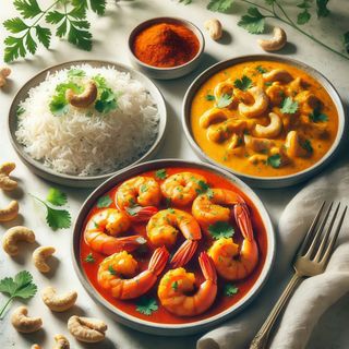 SEAFOOD TIKKA MASSALA CON ARROZ EN ESENCIAS ORIENTALES