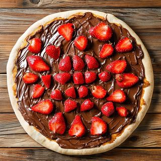 Pizza de Nutella e Morango