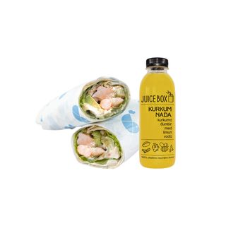 Tortilja kozice + limunada