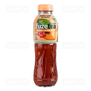Чай холодний Fuze tea чорний зі смаком персика та гібіскуса (500мл)