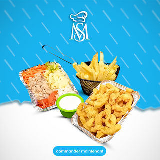 Plat Sépia + Salade + Frites