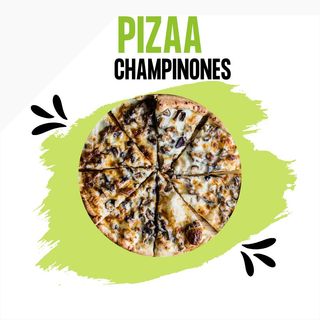 Pizza De Champiñones Y Queso (Mediana)