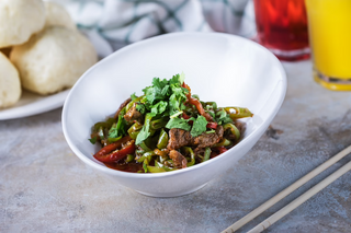 Жареный перец с мясом