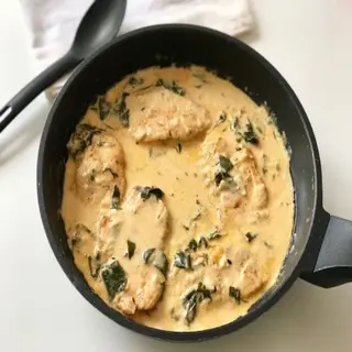 ESPINACAS CON MANTEQUILLA POLLO 