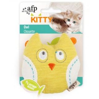 ALL4PAWS Kitty Igračka za mačiće Sova Catnip, Žuta, 9x8x3cm (KOD AFP2722)