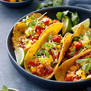 TACOS DE CAMARONES 
