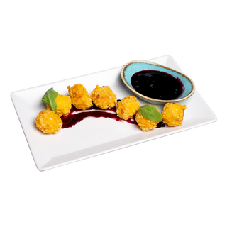 Панирани сиренца със сладко от боровинки (200г)