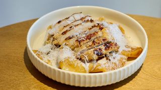  Crepes with chicken and mushrooms