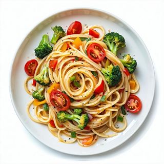 Spaghetti con verdura mista