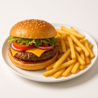 Hamburger (Avec Frites)