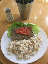 Телешко на тава кафта с арабски ориз