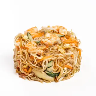 Spaghetti di riso con pesce