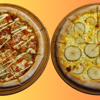 Піци: Бургер + Сирна з грушею стандарт