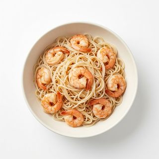 Fideos De Arroz Fritos Con Gambas